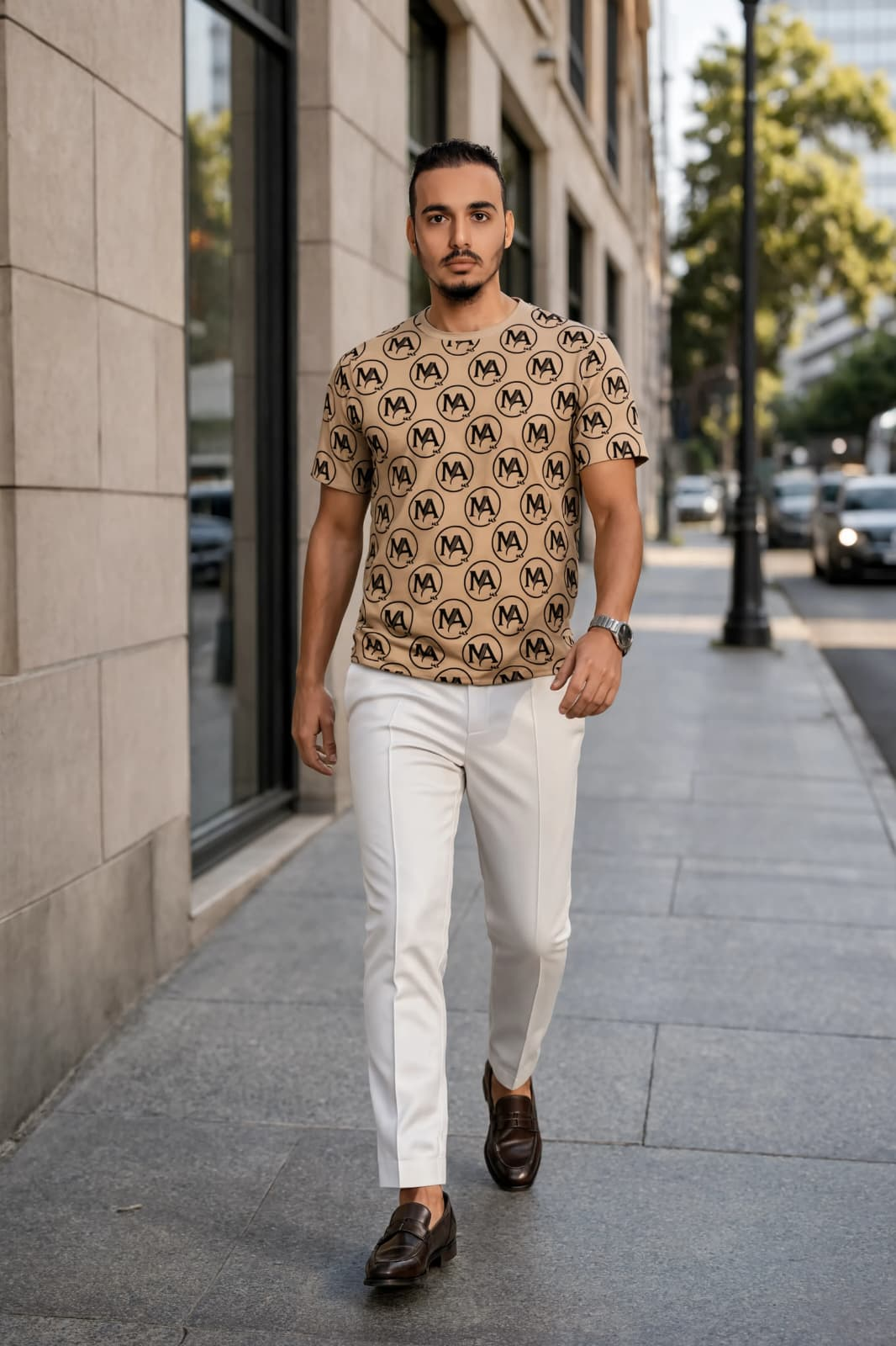 Man walking confidently in MAO•MS everyday activewear